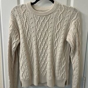 J. Crew Off-White Cable Knit Sweater